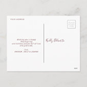 oranje script happy thanksgiving feestdagenkaart (Achterkant)