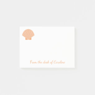 Oranje Seashell Nautical Beach - Liefde Post-it® Notes