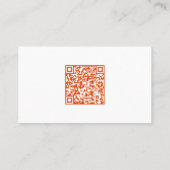 Oranje Security Professional Custom Photo QR Code Visitekaartje (Achterkant)