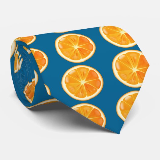 oranje segment stropdas (Opgerold)