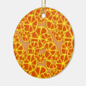 Oranje Segmenten Patroon Keramisch Ornament (Links)