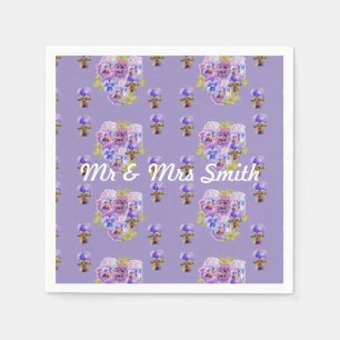 Oranje Shabby Poppy Decor Serviette Napkins Paars Servet