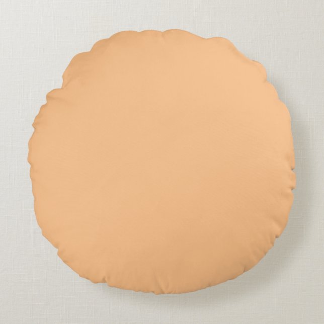 Oranje Sherbet Color Rond Kussen (Voorkant)