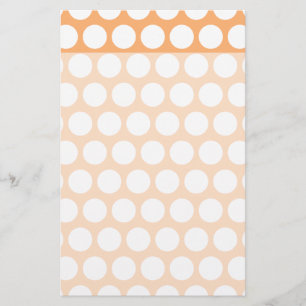 Oranje Sherbet en White Polka Dots Briefpapier