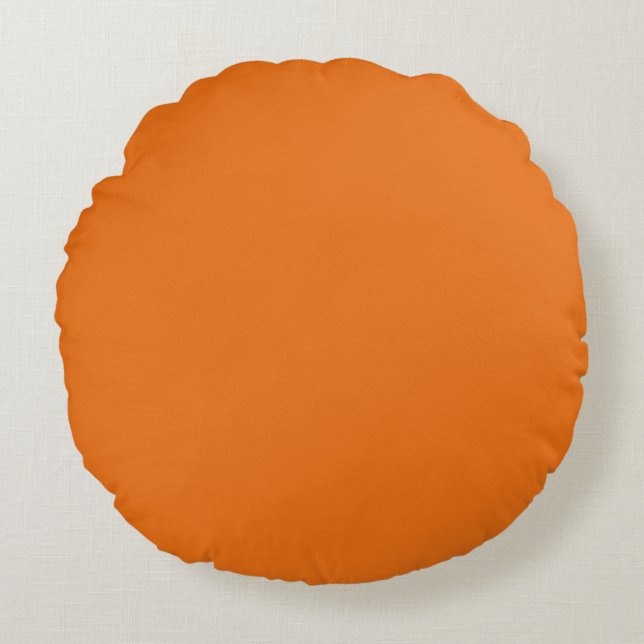 Oranje Sierkussen (16 inch) Rond Kussen (Voorkant)