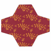 Oranje silhouetbladeren op rood voetbal (Enkel)