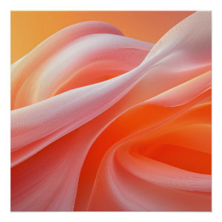 Oranje Silky infinite fusion achtergrond Perfect Poster