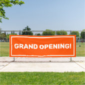 Oranje sjabloon grand opening business banner (Insitu)