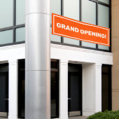 Oranje sjabloon grand opening business banner (Buitenkant Gebouw)