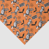 Oranje skeletdieren tissuepapier (Detail)