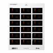 Oranje Skeleton Etiket (Full Sheet)