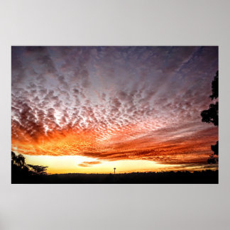 Oranje Skies Poster