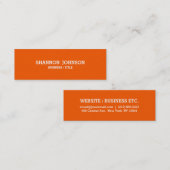 Oranje Skinny en Eenvoudig visitekaartje van de Do (Voorkant / Achterkant)