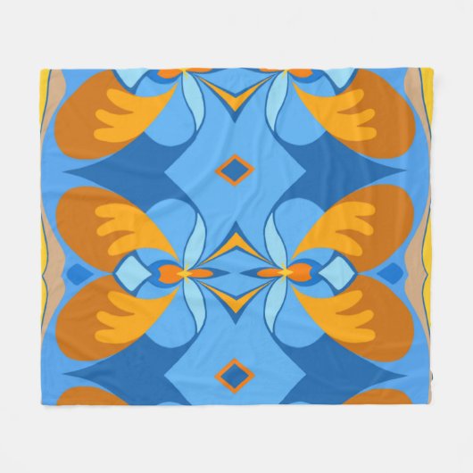 Oranje Sky Fleece Blanket (Voorkant (Horizontaal))