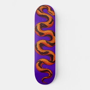Oranje Slang Paarse Skateboard – Krachtige Serpent