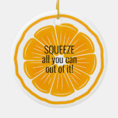 Oranje Slice Citrus Design Ceramic Ornament (Achterkant)