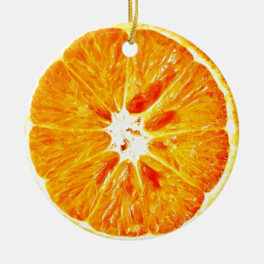 Oranje slice Dble-sided Ornament (Voorkant)