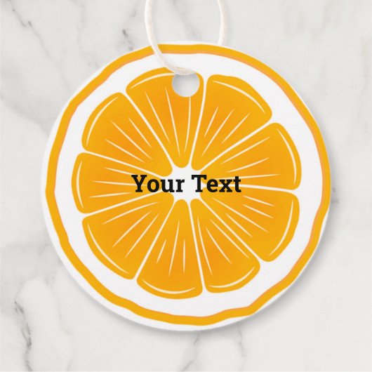 Oranje Slice Design Favor Kaart-labels Bedankjes Labels (Achterkant)