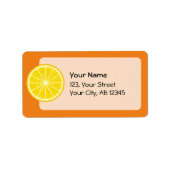 Oranje slice etiket (Voorkant)