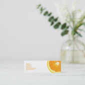 Oranje slice mini visitekaartje (Staand voorkant)