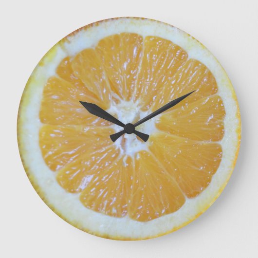 Oranje slice Novelty Grote Klok (Voorkant)
