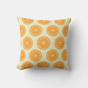 Oranje slice-patroon kussen