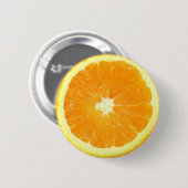 Oranje slice ronde button 5,7 cm (Voorkant /achterkant)