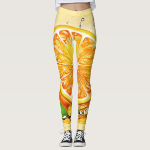 Oranje slice splash leggings
