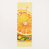 Oranje slice splash yogamat (Achterkant)