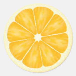 Oranje Slice-Stickers Ronde Sticker