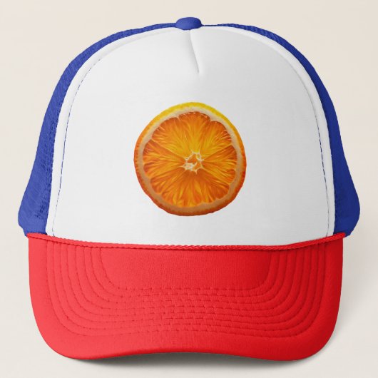 Oranje slice trucker pet (Voorkant)