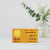 Oranje slice visitekaartje (Staand voorkant)