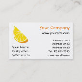 Oranje slice visitekaartje (Voorkant)