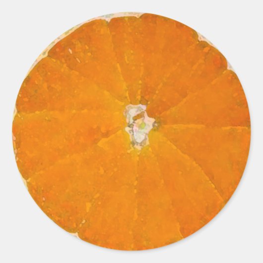 Oranje slice-Waterverf - sticker (Voorkant)