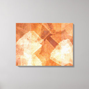 Oranje smaak Abstracte kunst Canvas Afdruk