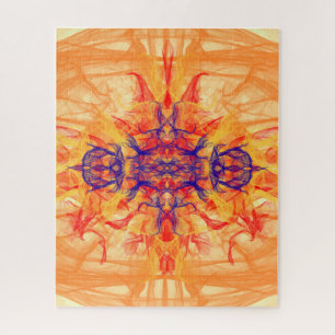 ORANJE SMOKE - Fractal Art - Jigzaag Puzzle Legpuzzel