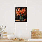 Oranje Snapdragon Flowers Art Print Poster (Keuken)