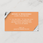 Oranje Sneaker Schoenen Sport Gym Wearing Visitekaartje (Achterkant)