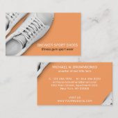 Oranje Sneaker Schoenen Sport Gym Wearing Visitekaartje (Voorkant / Achterkant)