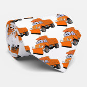 Oranje sneeuwploeg Cartoon Stropdas (Opgerold)
