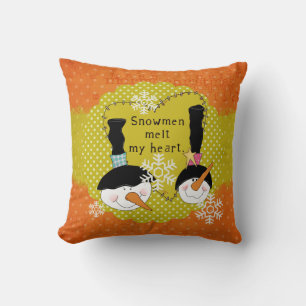 Oranje sneeuwpoppen smelten mijn hart vakantie kus kussen