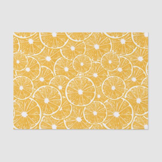 Oranje snijdpatroon ontwerp tissuepapier (Voorkant)