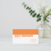 Oranje sociale media visitekaartje (Staand voorkant)