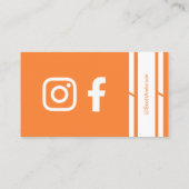 Oranje sociale media visitekaartje (Achterkant)