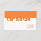 Oranje sociale media visitekaartje (Voorkant)