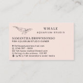 Oranje Soft Low Poly Aquarium Visvinvis Visitekaartje (Achterkant)