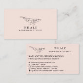 Oranje Soft Low Poly Aquarium Visvinvis Visitekaartje (Voorkant / Achterkant)