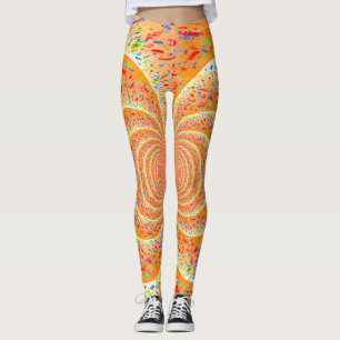 Oranje spiraal leggings
