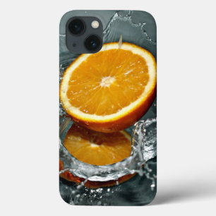 Oranje Splash iPad-draagtassen iPhone 13 Hoesje