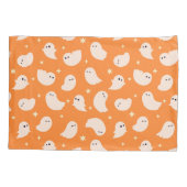 Oranje spookdoedelpatroon kussensloop (Achterkant)